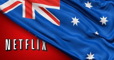 Netflix logo and Australian flag